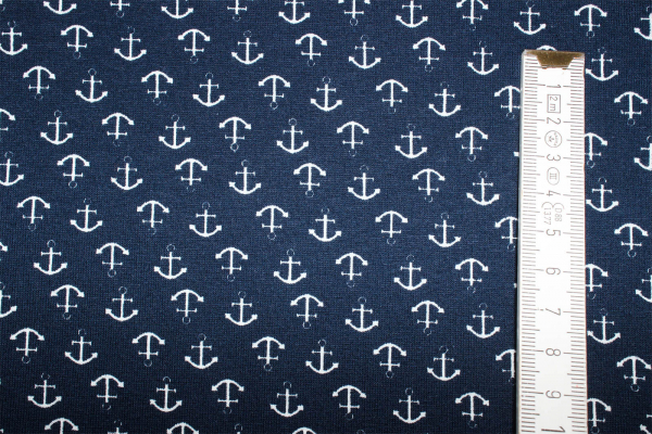 Jersey Anker nachtblau (10 cm)